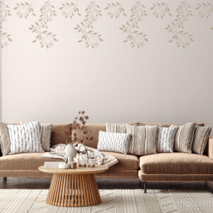 nordic stencil, stencil, šabloon, trafarett, sabloon, zabloon, seinakleepsud, seinamaaling, seinamuster, muster, lehed, botaanika tapeet, botaanika muster